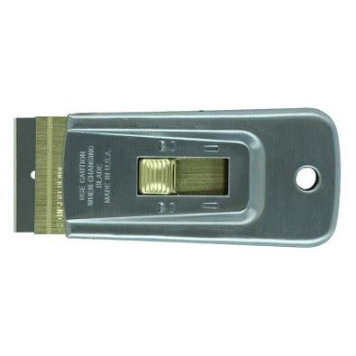 2" Metal Scraper/Brass Button & Blade