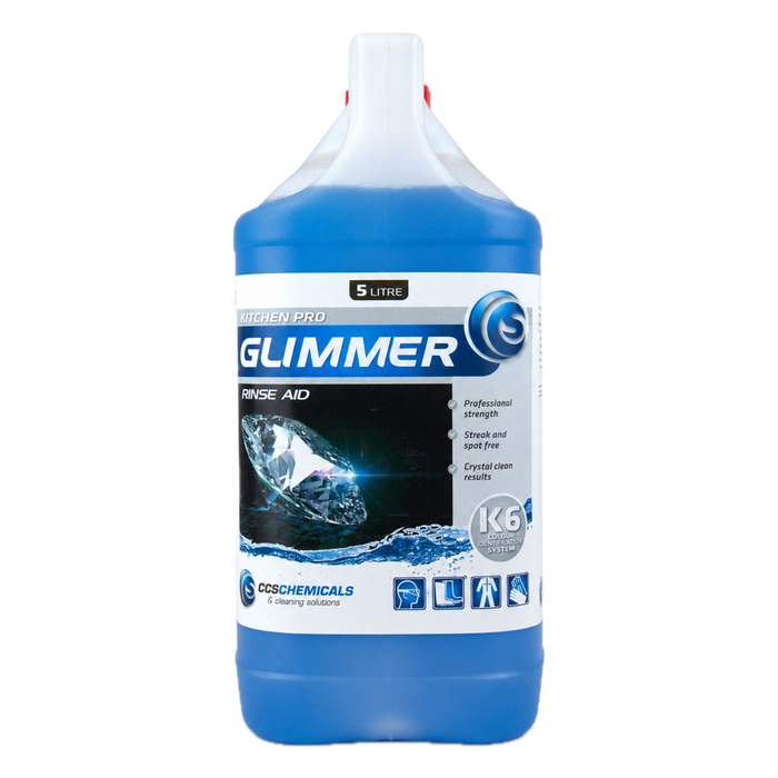 CCS Glimmer Commercial Rinse Aid 5L, front view