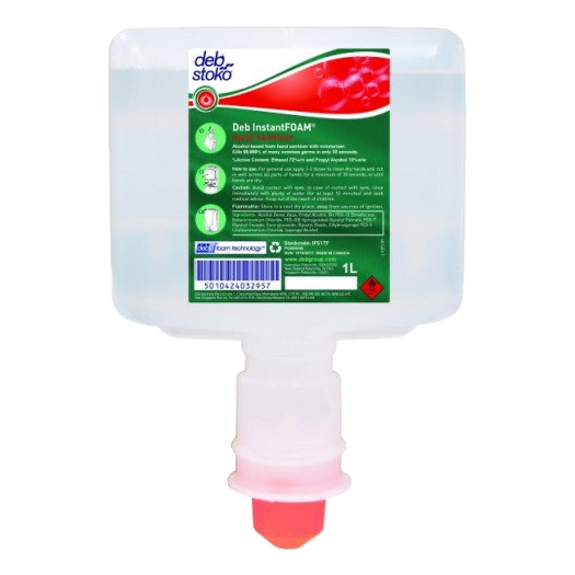 DEB INSTANTFOAM ALCOHOL FREE SANITISER 1L CARTRIDGE